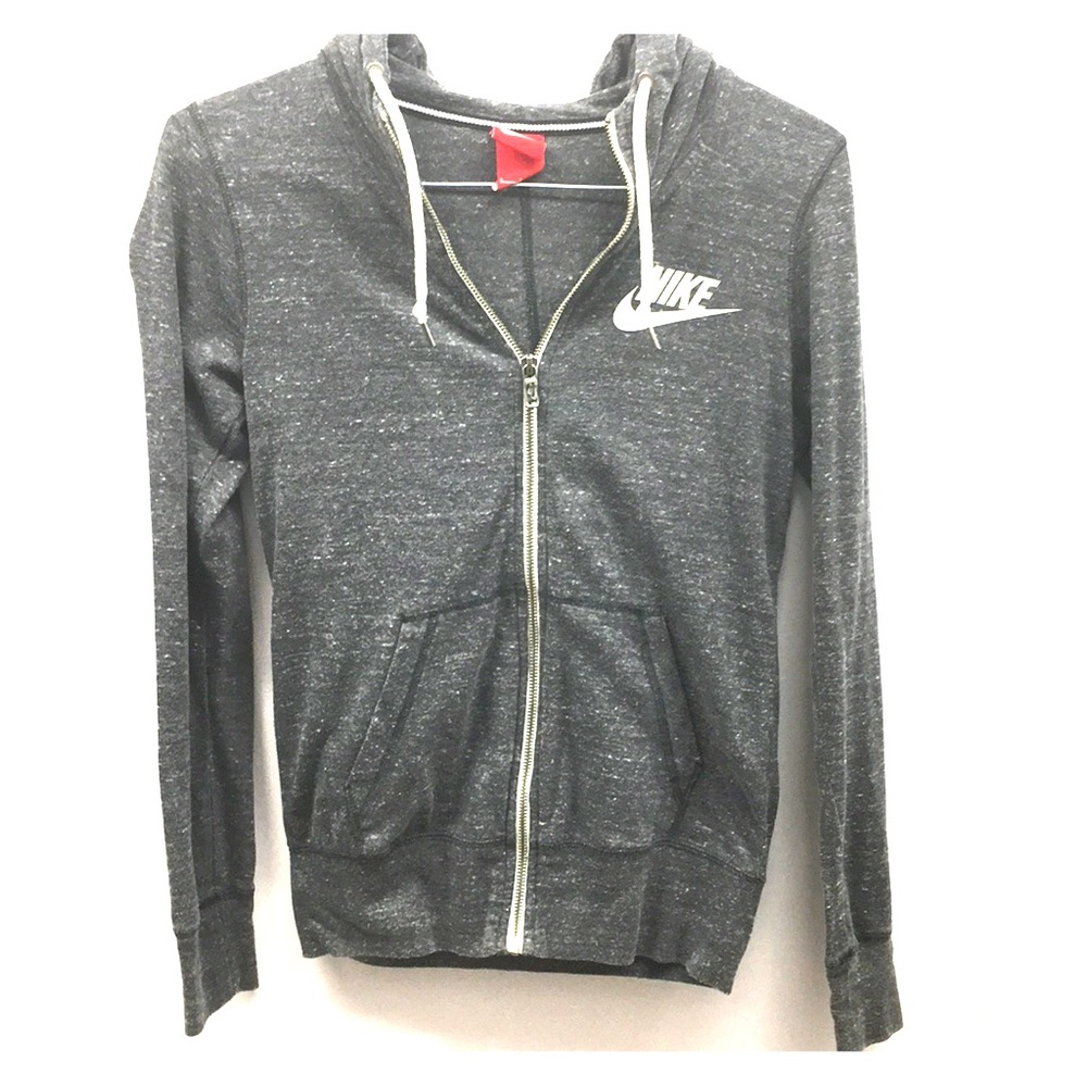 Gray Nike hooded zip up sweatshirt